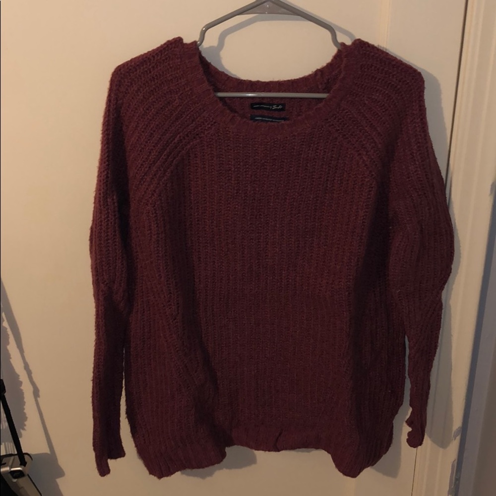 burgundy super soft American eagle sweater